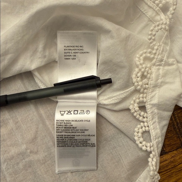 FARM Rio Pitanga Embroidered Cotton Puff Sleeve Blouse Woman's Small - Picture 14 of 16